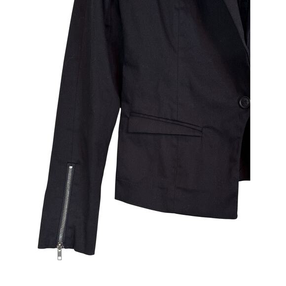 Coolwear Women's Zip Long Sleeve Canvas One Button Blazer Suit Size XL Black NWT - Picture 2 of 8